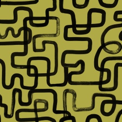 Fototapet, Artzy Lines, Yellow, Rebel Walls - Img 2