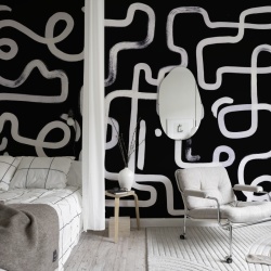 Fototapet, Artzy Path, Black, Rebel Walls - Img 3
