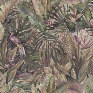 Fototapet, Birds in the Jungle, Lilac, Rebel Walls - Img 2
