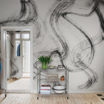 Fototapet, Blurry Stripes, Black & White, Rebel Walls - Img 3