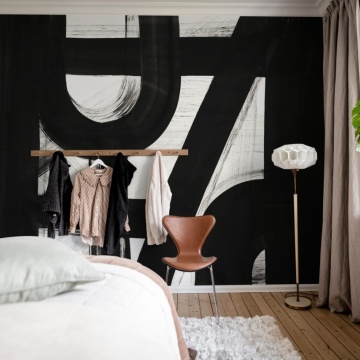 Fototapet, Bold Lines, Black & White, Rebel Walls - Img 3