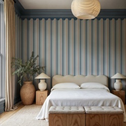 Fototapet, Border Stripe, Blue, Rebel Walls