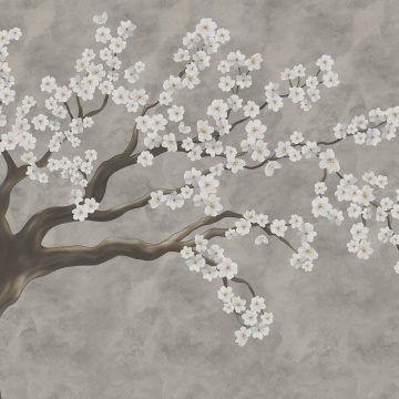 Fototapet, Calm Blossom, White, Rebel Walls - Img 2