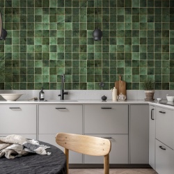 Fototapet, Ceramic Tiles, Emerald, Rebel Walls
