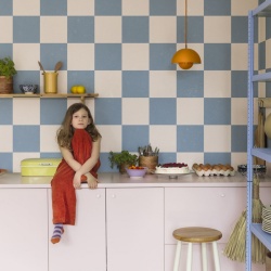 Fototapet, Chess, Blue & Pink, Rebel Walls
