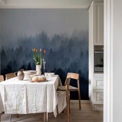 Fototapet, Cloudy Forest, Blue, Rebel Walls - Img 4