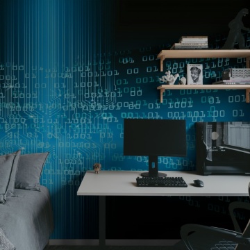 Fototapet, Code, Blue, Rebel Walls - Img 3