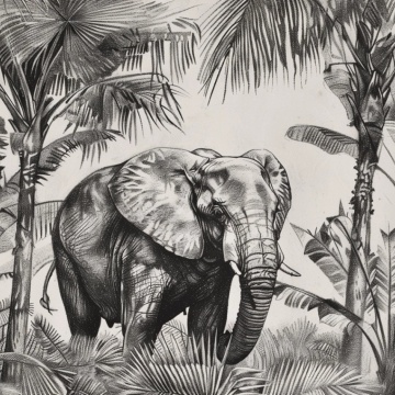 Fototapet copii, Elephant Walk 003 - Img 2