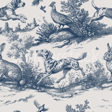 Fototapet, Countryside Tales, Oxford Blue, Rebel Walls - Img 2