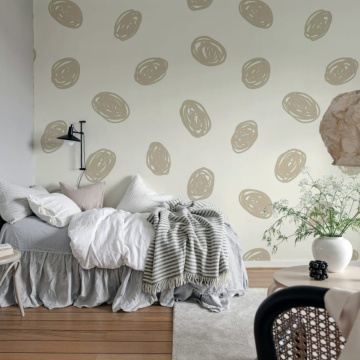 Fototapet, Doodle Dots, Beige, Rebel Walls - Img 3
