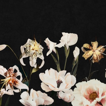 Fototapet, Dramatic Bouquet, Black, Rebel Walls - Img 2