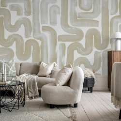 Fototapet, Drape Brush, Beige, Rebel Walls