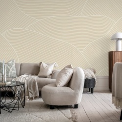 Fototapet, Drawn Hills, Beige, Rebel Walls - Img 4