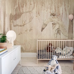Fototapet, Dream Forest Girl, Sandy Pink, Rebel Walls