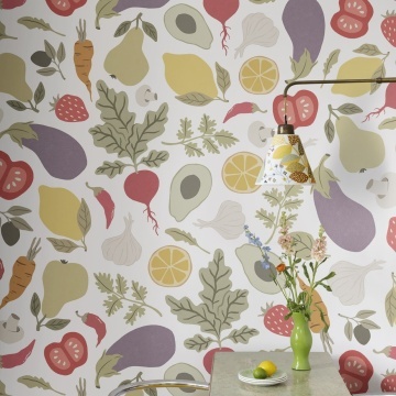 Fototapet, Eat your Greens, White, Rebel Walls - Img 3