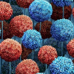 Fototapet, Elysian Flowers, Blue, Rebel Walls - Img 2