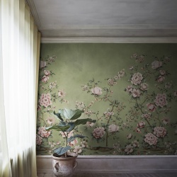 Fototapet, Floral Chinoiserie, Green, Rebel Walls