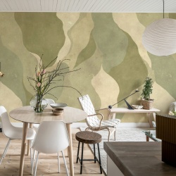 Fototapet, Flowing Forms, Green, Rebel Walls