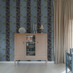 Fototapet, Garden Stripe, Blue, Rebel Walls
