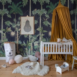 Fototapet, Giraffe's Stroll, Nightfall, Rebel Walls