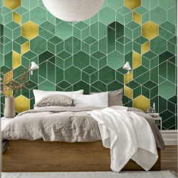 Fototapet, Gradient Geometry, Emerald, Rebel Walls - Img 4