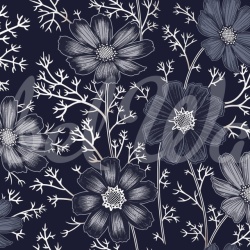 Fototapet, Grand Flowers, Blue, Rebel Walls - Img 2