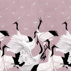Fototapet Grus Japonesis in Pink, VLAdiLA - Img 2