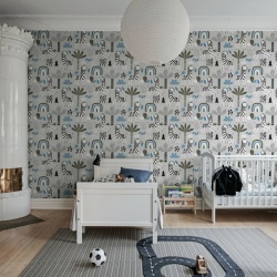 Fototapet, Happy Zebra, Blue, Rebel Walls - Img 4