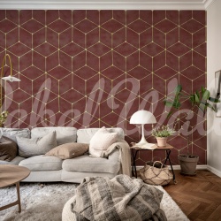Fototapet, Hexaeder, Burgundy, Rebel Walls