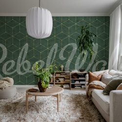 Fototapet, Hexaeder, Green, Rebel Walls - Img 3