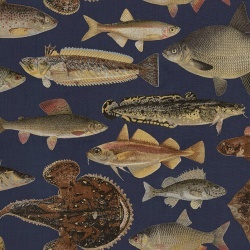 Fototapet lavabil, Scandinavian Fish, Dark Blue, Sandberg - Img 2