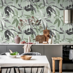 Fototapet, Lily Garden, Green, Rebel Walls