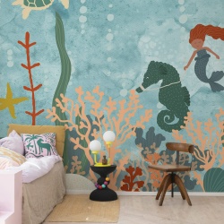 Fototapet, Mermaid World, Blue, Rebel Walls