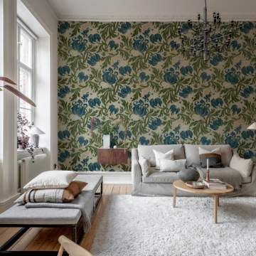 Fototapet, Midnight Peony, Beige, Rebel Walls - Img 3