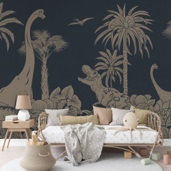 Fototapet Monochrome Dino - Blue Vintage, Kikki Belle - Img 4