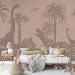 Fototapet Monochrome Dino - Pink Vintage, Kikki Belle - Img 3