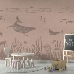 Fototapet Monochrome Sea - Pink Vintage, Kikki Belle - Img 4