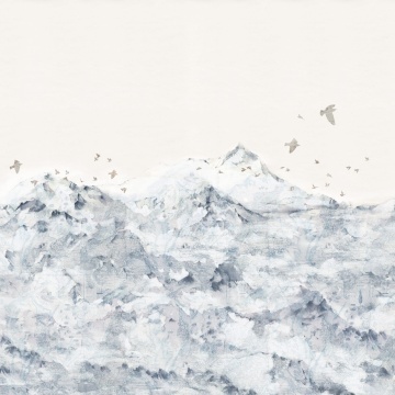 Fototapet, Paper Mountains, Blue, Rebel Walls - Img 2