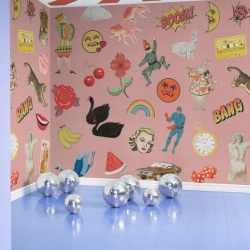 Fototapet, Patches, Pink, Rebel Walls - Img 7