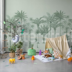 Fototapet, Playful Palms, Green, Rebel Walls - Img 3