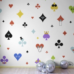 Fototapet, Poker Face, Rainbow, Rebel Walls