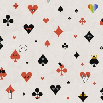Fototapet, Poker Face, Red, Rebel Walls - Img 2