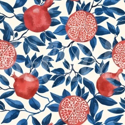 Fototapet, Pomegranate, Blue, Rebel Walls - Img 2