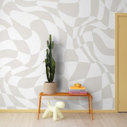Fototapet, Psychedelic Chess, Beige, Rebel Walls - Img 4