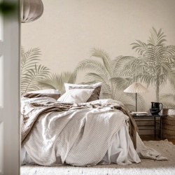 Fototapet, Retro Jungle, Beige, Rebel Walls