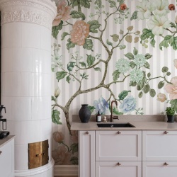 Fototapet, Rose Stripe, White, Rebel Walls
