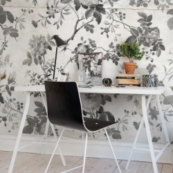 Fototapet, Rosegarden, Black, Rebel Walls