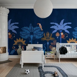 Fototapet, Savanna Chic, Dark Blue, Rebel Walls