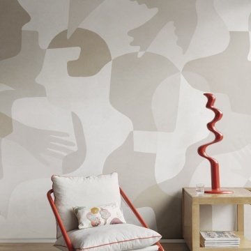 Fototapet, Silent Conversation, Beige, Rebel Walls - Img 3