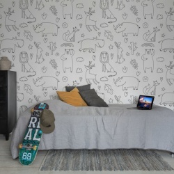 Fototapet, Sketches, Black & White, Rebel Walls - Img 3